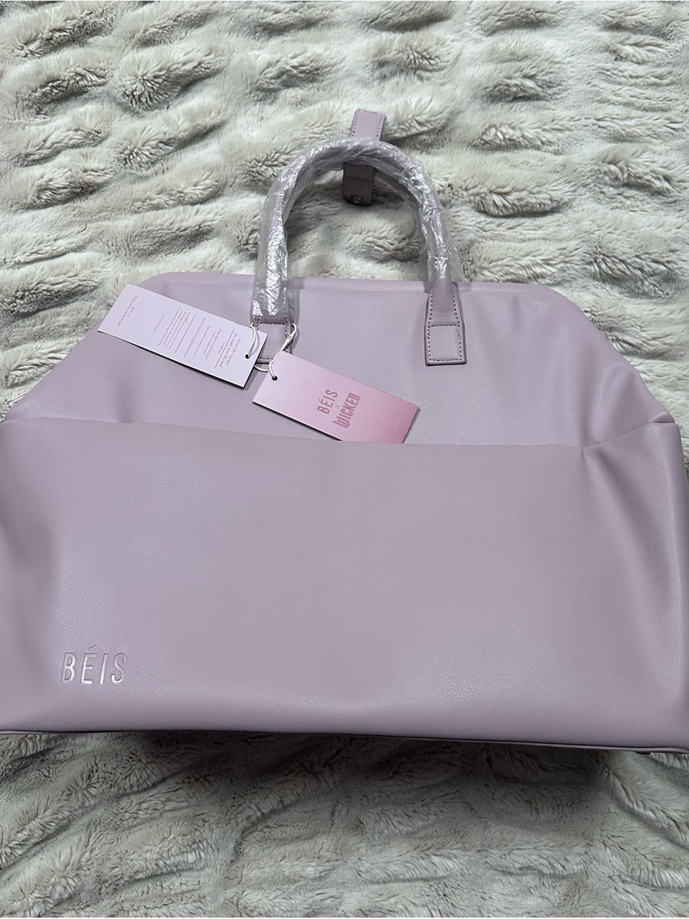 BÉIS x Wicked Glinda The Weekender Bag Lavender NWT Limited Edition